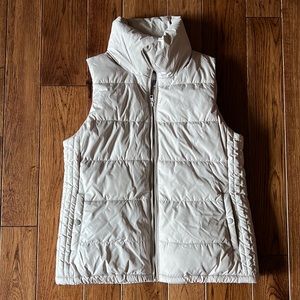 Old Navy Puffer Vest - Cream/Beige